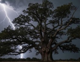 Tree fallen on a house after a storm, illustrating the risks of hazardous trees